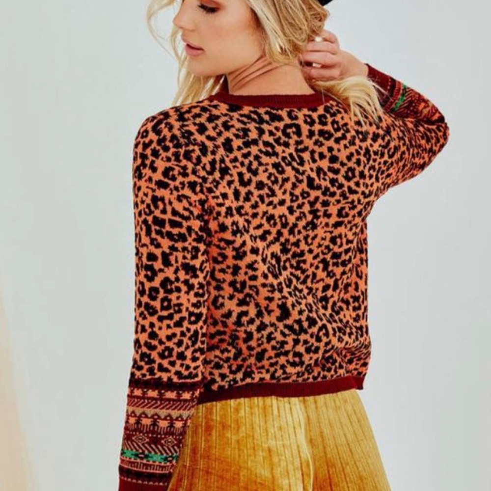 Zara cheetah print sweater